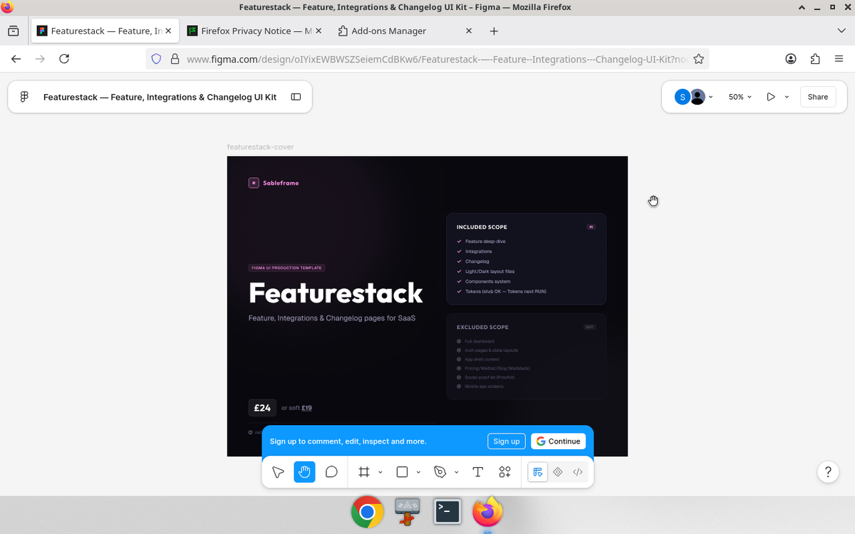 Featurestack feature, integrations, and changelog UI kit preview