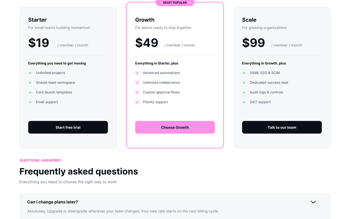 Waitstack pricing, waitlist, and blog pages preview